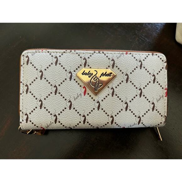 Baby Phat Handbags - Baby Phat y2k wrist purse wallet, nwot  Tan Cream Gold